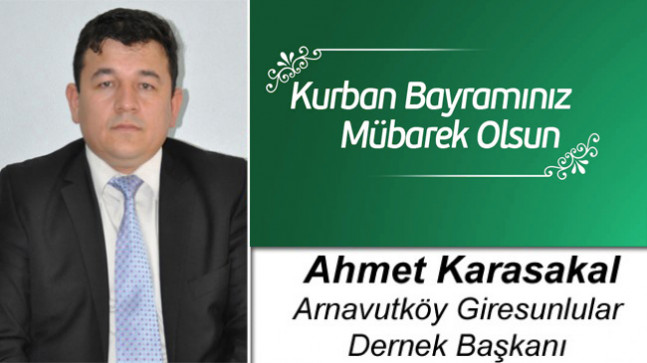 Ahmet Karasakal’ın Kurban Bayramı Mesajı