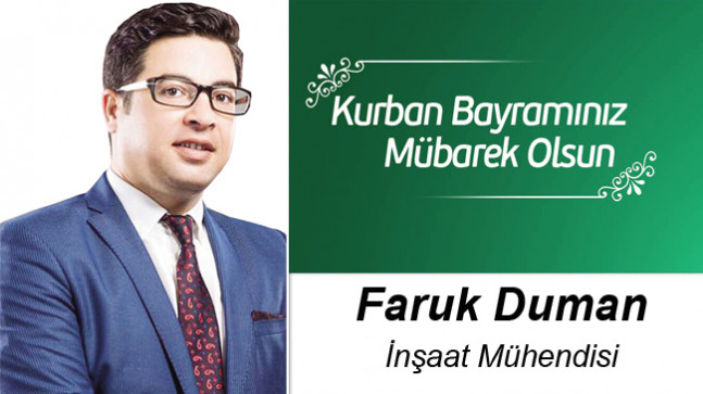 Faruk Duman’ın Kurban Bayramı Mesajı