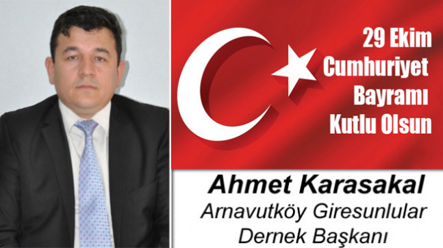 Ahmet Karasakal’ın Cumhuriyet Bayramı Mesajı