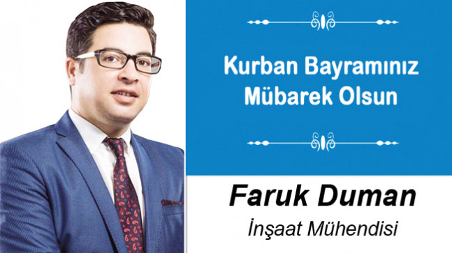 Faruk Duman’ın Kurban Bayramı Mesajı