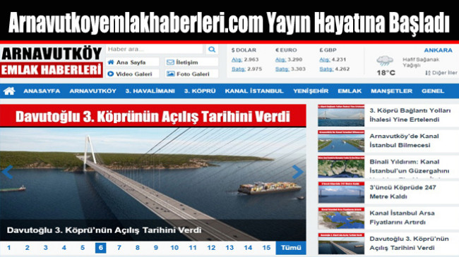 Arnavutkoyemlakhaberleri.com Yayın Hayatına Başladı