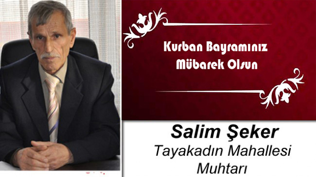 Salim Şeker’in Kurban Bayramı Mesajı