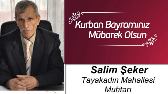 Salim Şeker’in Kurban Bayramı Mesajı