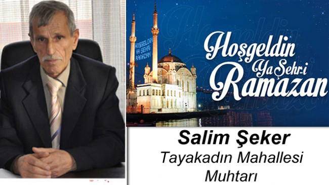 Salim Şeker’in Ramazan Ayı Mesajı