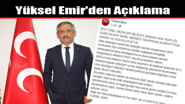 Yüksel Emir’den Açıklama