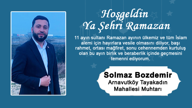 Solmaz Bozdemir’in Ramazan Ayı Mesajı