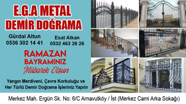 E.G.A Metal Demir Doğrama’dan Ramazan Bayramı Mesajı