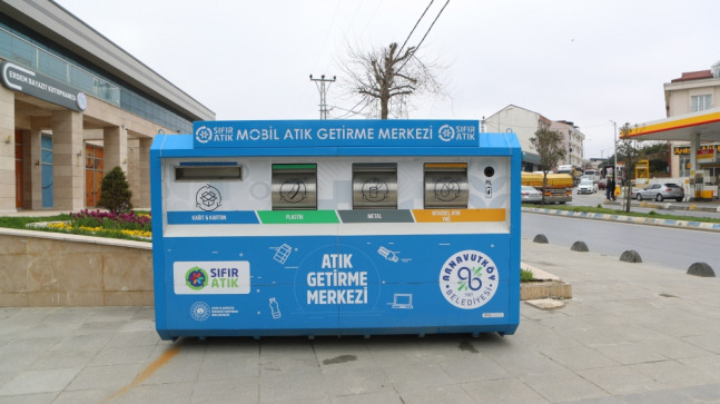 “MOBİL ATIK GETİRME MERKEZİ” İLE ATIKLAR GERİ DÖNÜŞÜYOR